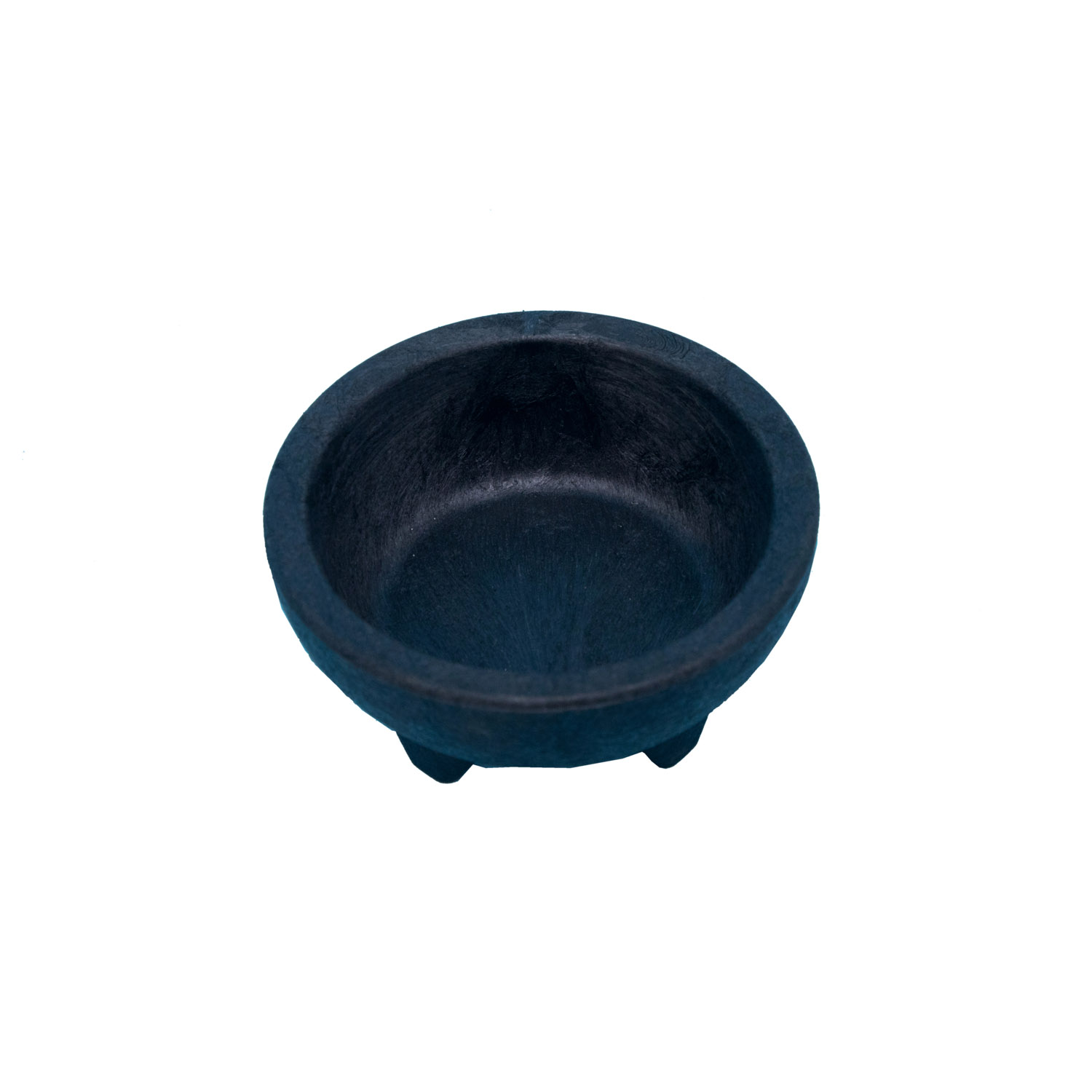 CAC China SLDB-10 Black Plastic Molcajete Salsa Bowl 10 oz.