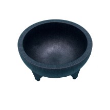 CAC China SLDB-56 Black Plastic Molcajete Salsa Bowl 56 oz.