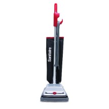 TRADITION QuietClean Upright Vacuum, 18 lb., Gray/Red/Black