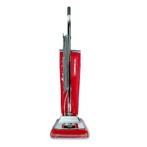 TRADITION Upright Vacuum with Shake-Out Bag, 17.5 lb., Red