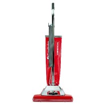 TRADITION Bagless Upright Vacuum, 16&quot; Wide Path, 18.5 lb., Red