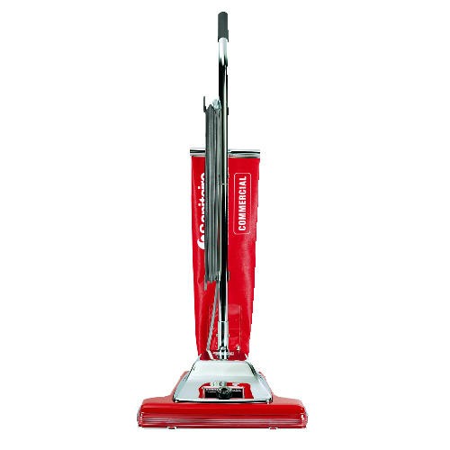 TRADITION Bagless Upright Vacuum, 16" Wide Path, 18.5 lb., Red