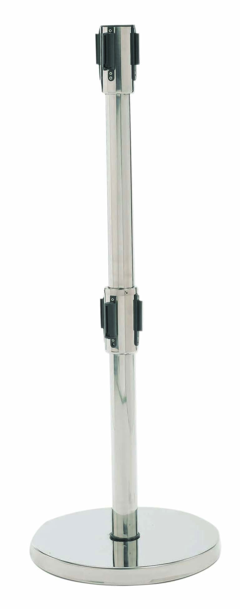 Aarco Products HS-27 Form-A-Line Crowd Control System Dual Retractable Belt, Satin