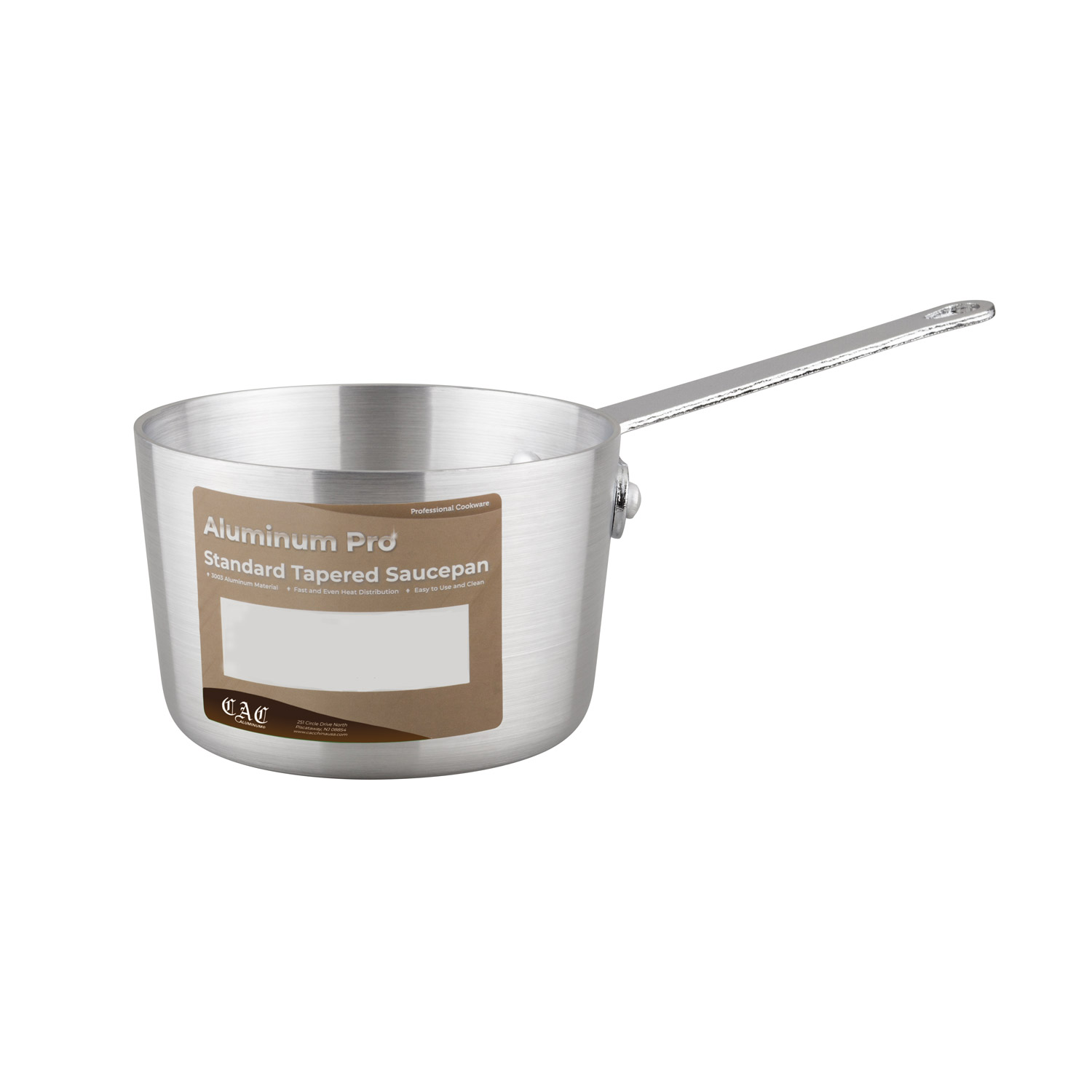 CAC China A9SA-3-2 Tapered Aluminum Sauce Pan 3mm 2.75 Qt.