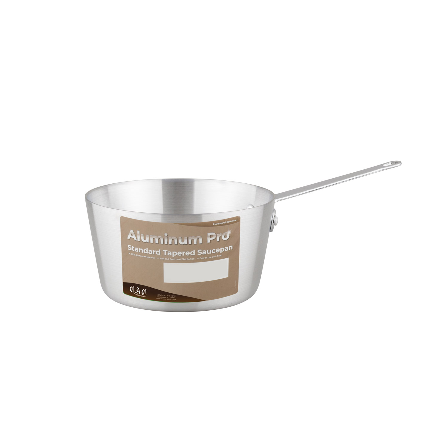 CAC China A9SA-3-3 Tapered Aluminum Sauce Pan 3mm 3.75 Qt.