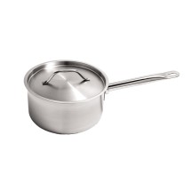 CAC China S3AP-2 Stainless Steel Saucepan with Lid 2 Qt.