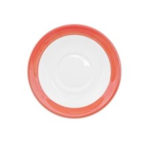 CAC China R-2-R Rainbow Red Saucer, 6&quot;