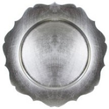Jay Companies 1182767 Scallop Silver 13&quot; Charger Plate