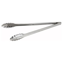 Winco UT-16LT Scalloped-Edge Medium Weight Stainless Steel Utility Tong 16&quot;