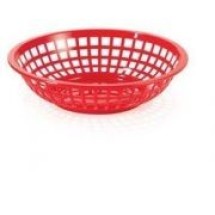 G.E.T. Enterprises RB-820-SC Scarlet Plastic Round Basket 8&quot;