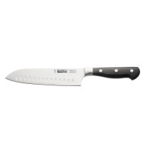 CAC China KFST-G71 Schnell Santoku Knife with Granton Edge 7-1/4&quot;