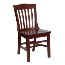 Flash Furniture XU-DG-W0006-MAH-GG School House Chair with Mahogany Finish and Mahogany Seat