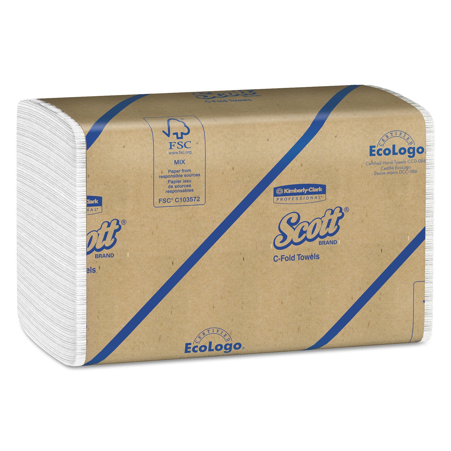 Scott Essential C-Fold Towels, 2400/Carton