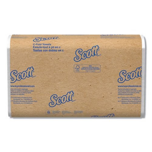 Scott Essential C-Fold Towels, White, 1800/Carton