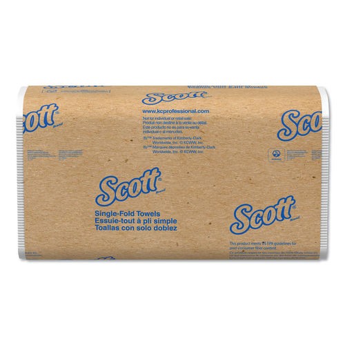 Scott Essential Single-Fold Paper Towels, 4000/Carton