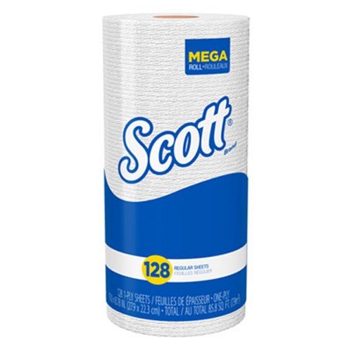 Scott Kitchen Paper Towels, 1-Ply, 20 Rolls/Carton