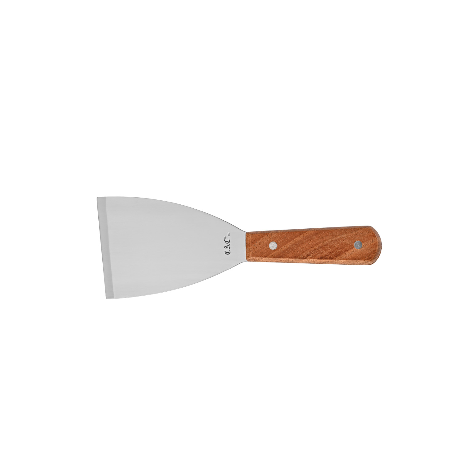 CAC China TNRW-SC53 Small Scraper Grill with Wood Handle 4-1/2"