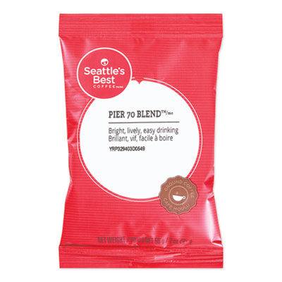 Seattle's Best Premeasured Coffee Packs, Pier 70 Blend, 2 oz. Packet, 18/Box