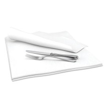 Select Dinner Napkins, 1-Ply, 15" x 15", White, 1000/Carton