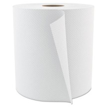 Select Roll Paper Towels, 1-Ply, 7.875" x 800 ft, White, 6/Carton