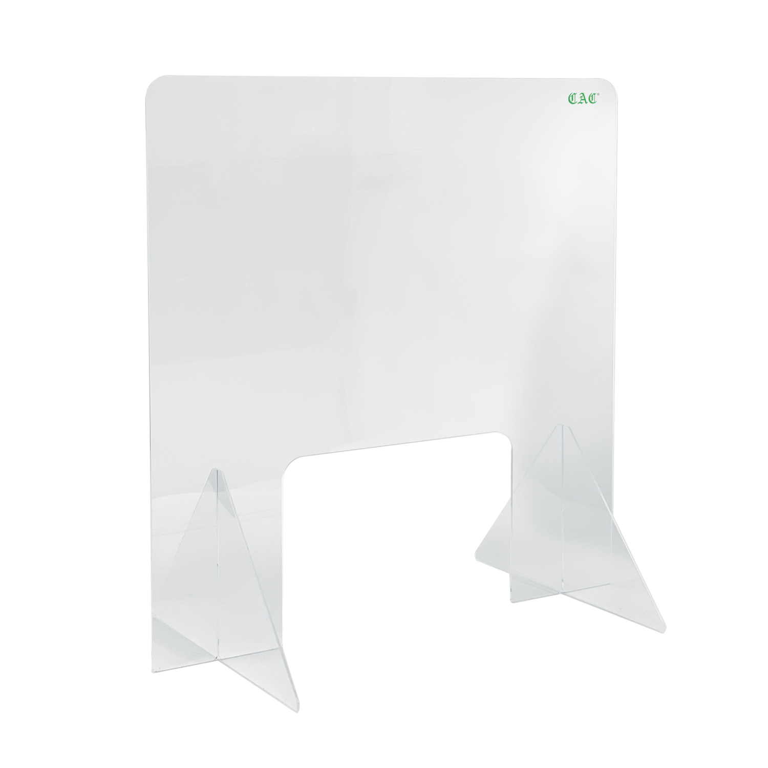 CAC China SHLD-2424 Self-Standing Acrylic Shield with Window 24" W x 24" H