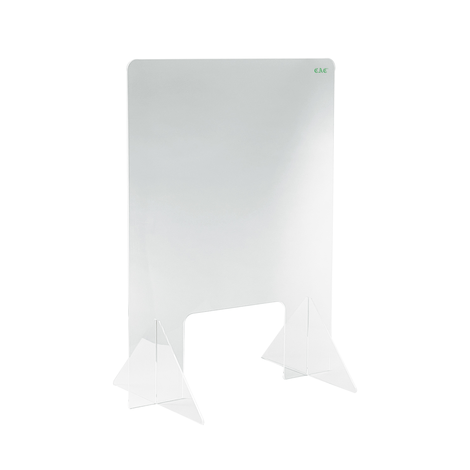 CAC China SHLD-2432 Self-Standing Acrylic Shield with Window 24" W x 32" H