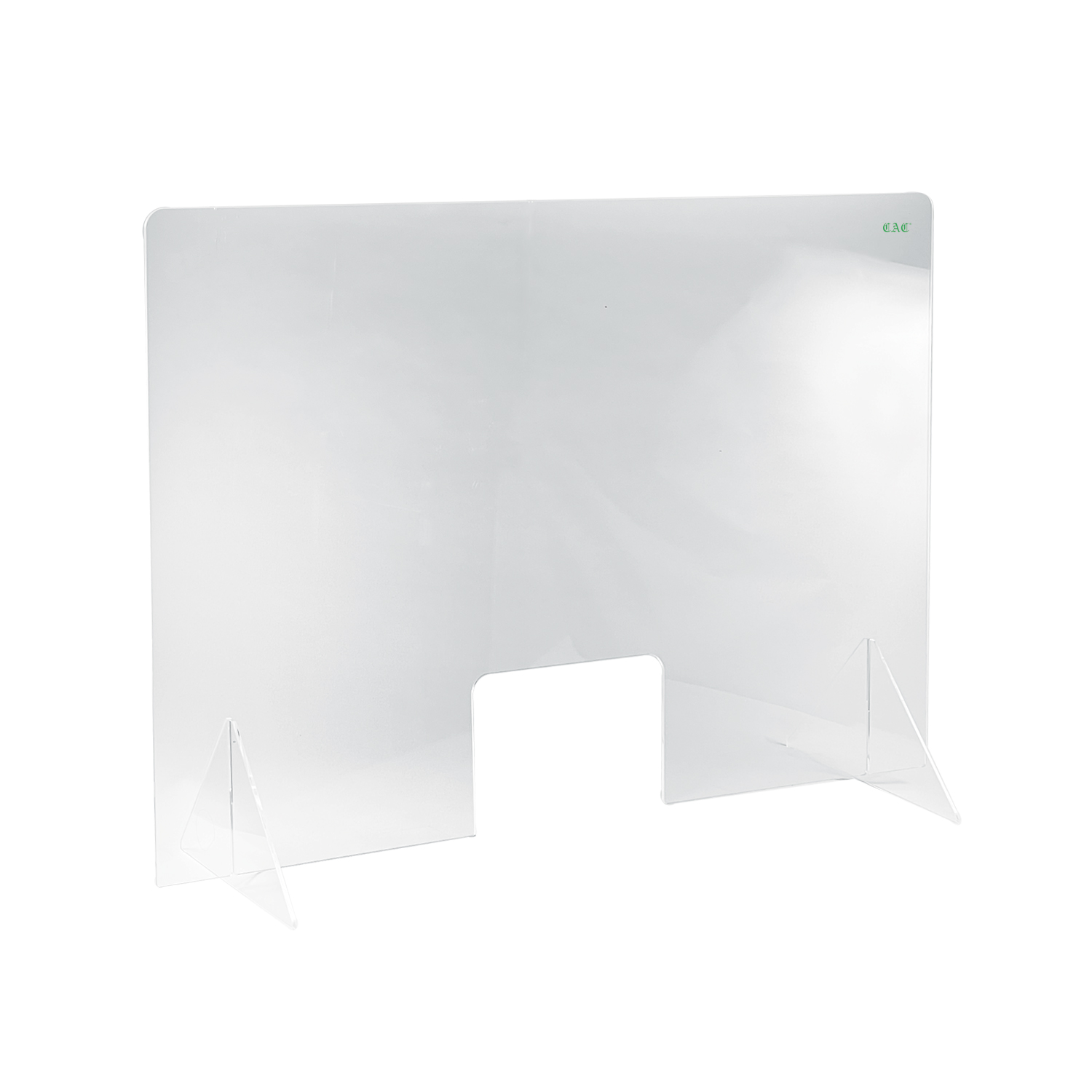 CAC China SHLD-4832 Self-Standing Acrylic Shield with Window 48" W x 32" H