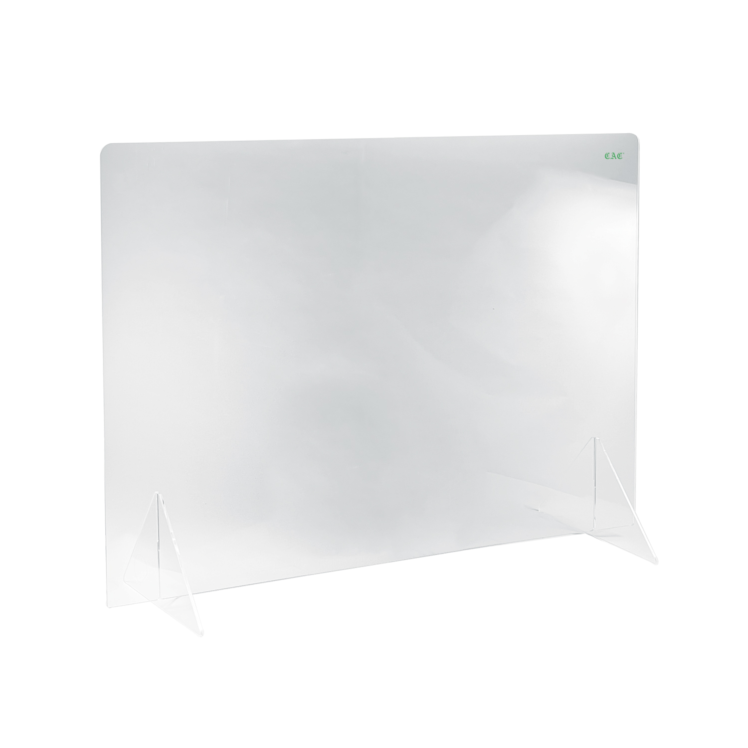 CAC China SHLD-4832N Self-Standing Acrylic Shield w/o Window 48" W x 32" H