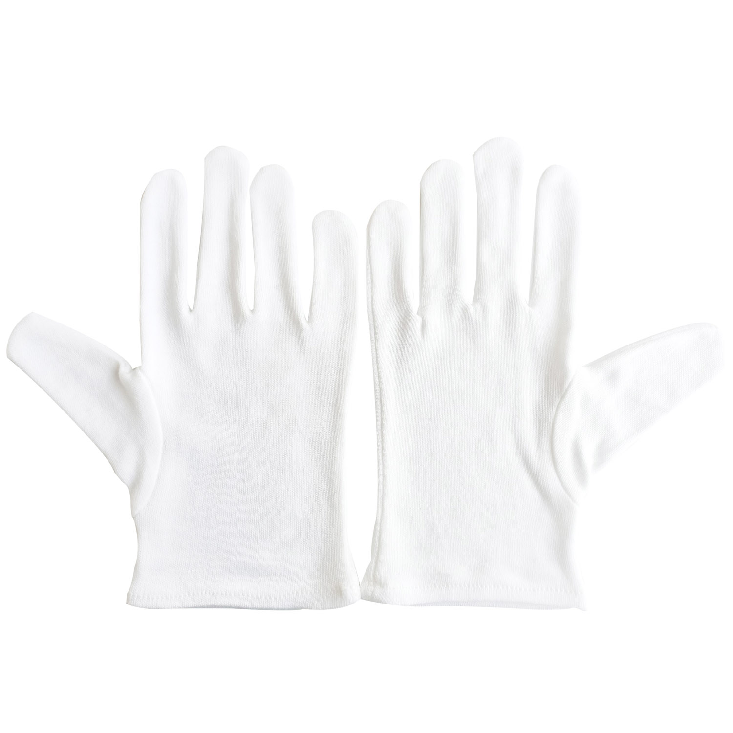 CAC China GLCT-1L Service Glove Cotton White L 12-PC - 1 dozen