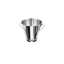 CAC China SMPL-5S Stainless Steel Mini Serving Pail with Smooth Handle 5&quot; Dia x 5&quot; H