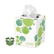 Seventh Generation 100% Recycled  2-Ply Facial Tissue, 36 Boxes/Carton