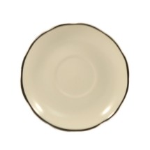 CAC China SC-2B Seville Scalloped Edge Saucer with Black Band 6&quot;
