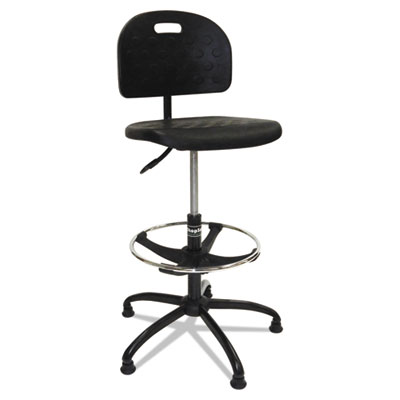 ShopSol Black Polyurethane Swivel Shop Chair