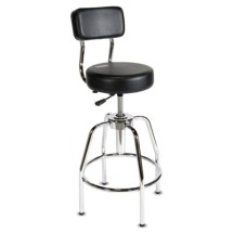 ShopSol Black Vinyl Heavy-Duty Shop Stool