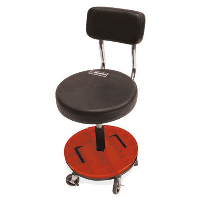 ShopSol Mechanics Stool with Back, Removable Parts Tray