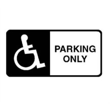 Franklin Machine Products  280-1127 Sign, Handicap Parking (Blue)