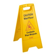 CAC China SCWF-A A-Shape Yellow &quot; Wet Floor&quot; Sign