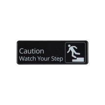 CAC China SCE3-CT22 Compliance Sign English &quot;Caution Watch Your Step&quot; 9&quot; x 3&quot; H
