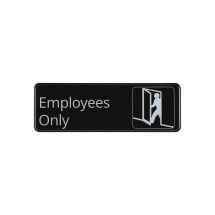 CAC China SCE3-EE05 Compliance Sign English &quot;Employee Only&quot; 9&quot;x 3&quot; H