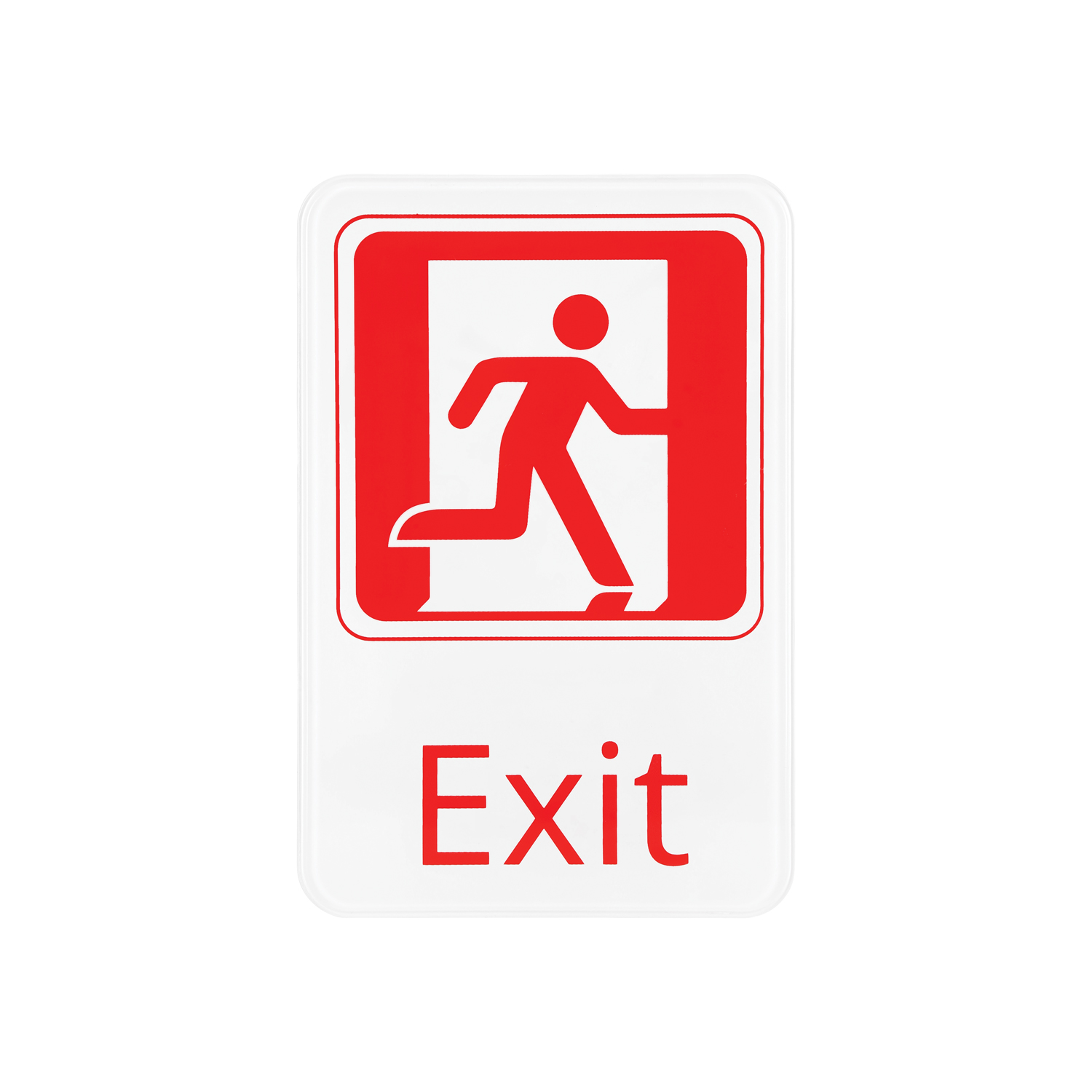 CAC China SCE9-EX02 Compliance Sign English "Exit" White 6" x 9" H