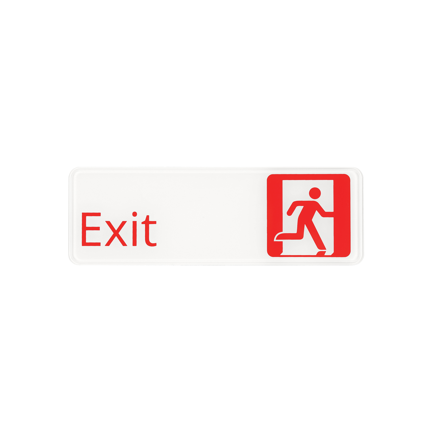 CAC China SCE3-EX20 Compliance Sign English "Exit" White 9" x 3" H