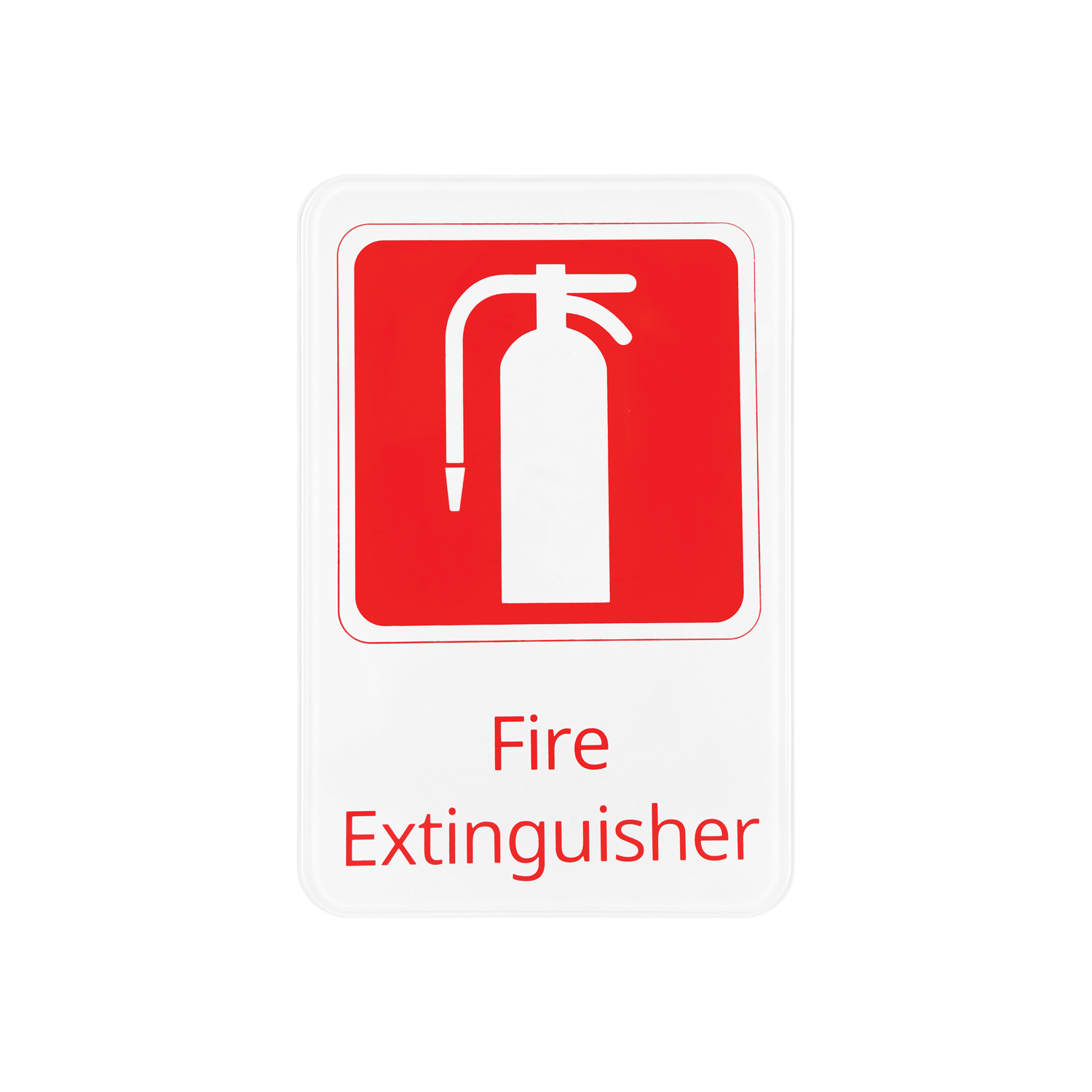 CAC China SCE9-FE03 Compliance Sign English "Fire Extinguisher" White 6" x 9" H
