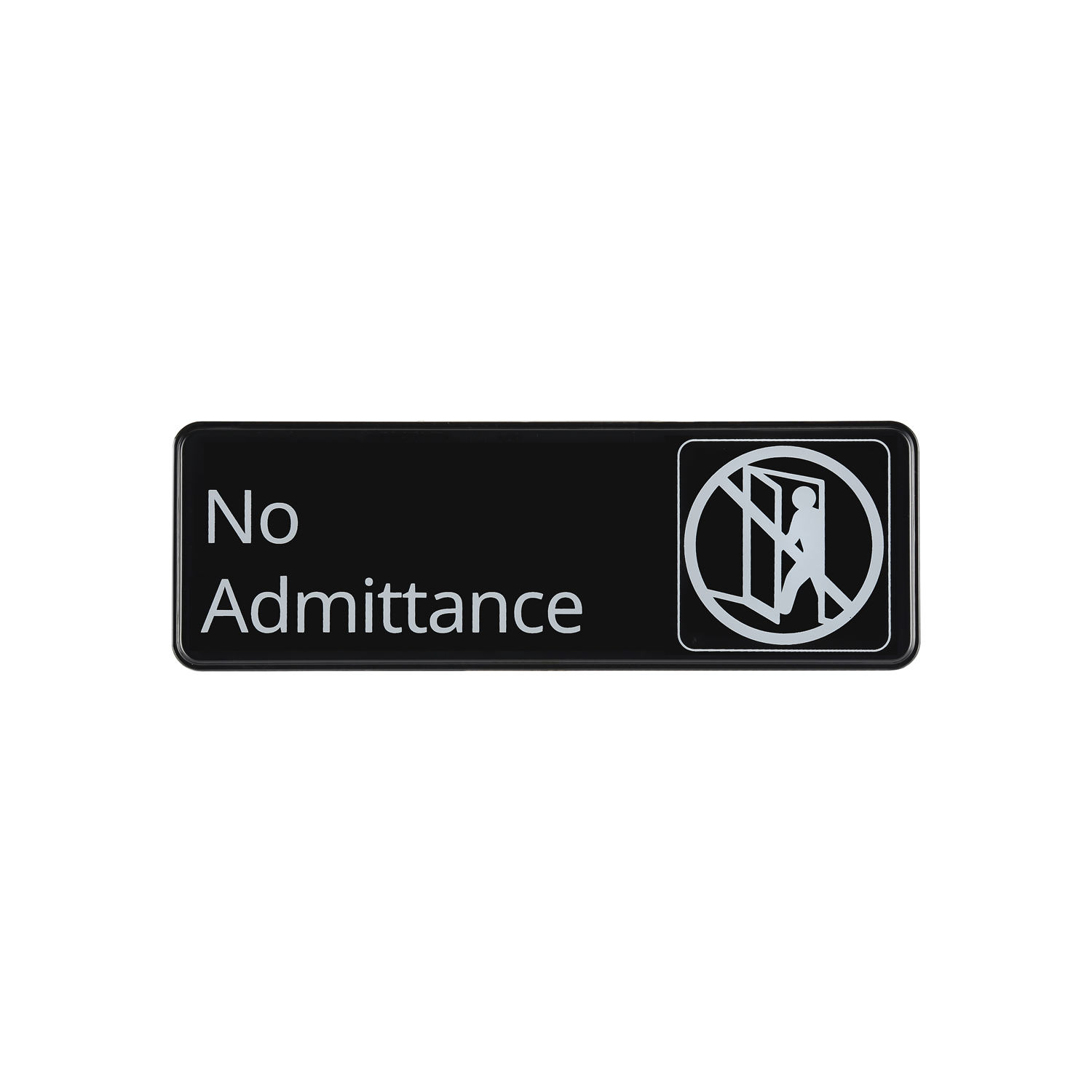 CAC China SCE3-NA12 Compliance Sign English "No Admittance" 9"x 3" H