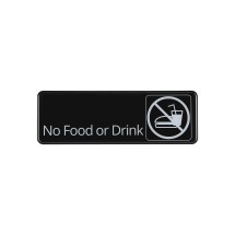 CAC China SCE3-NF14 Compliance Sign English &quot;No Food or Drink&quot; 9&quot;x 3&quot; H