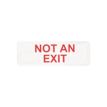 CAC China SCE3-NE19 Compliance Sign English &quot;Not an Exit&quot; White 9&quot;x 3&quot; H