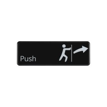 CAC China SCE3-PS01 Compliance Sign English &quot;Push&quot; 9&quot;x 3&quot; H