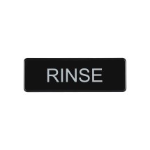 CAC China SCE3-RS08 Compliance Sign English &quot;Rinse&quot; 9&quot;x 3&quot; H