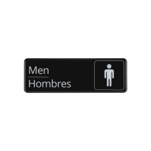 CAC China SCS3-MN09 Compliance Sign English/Spanish &quot;Men&quot; 9&quot;x 3&quot; H