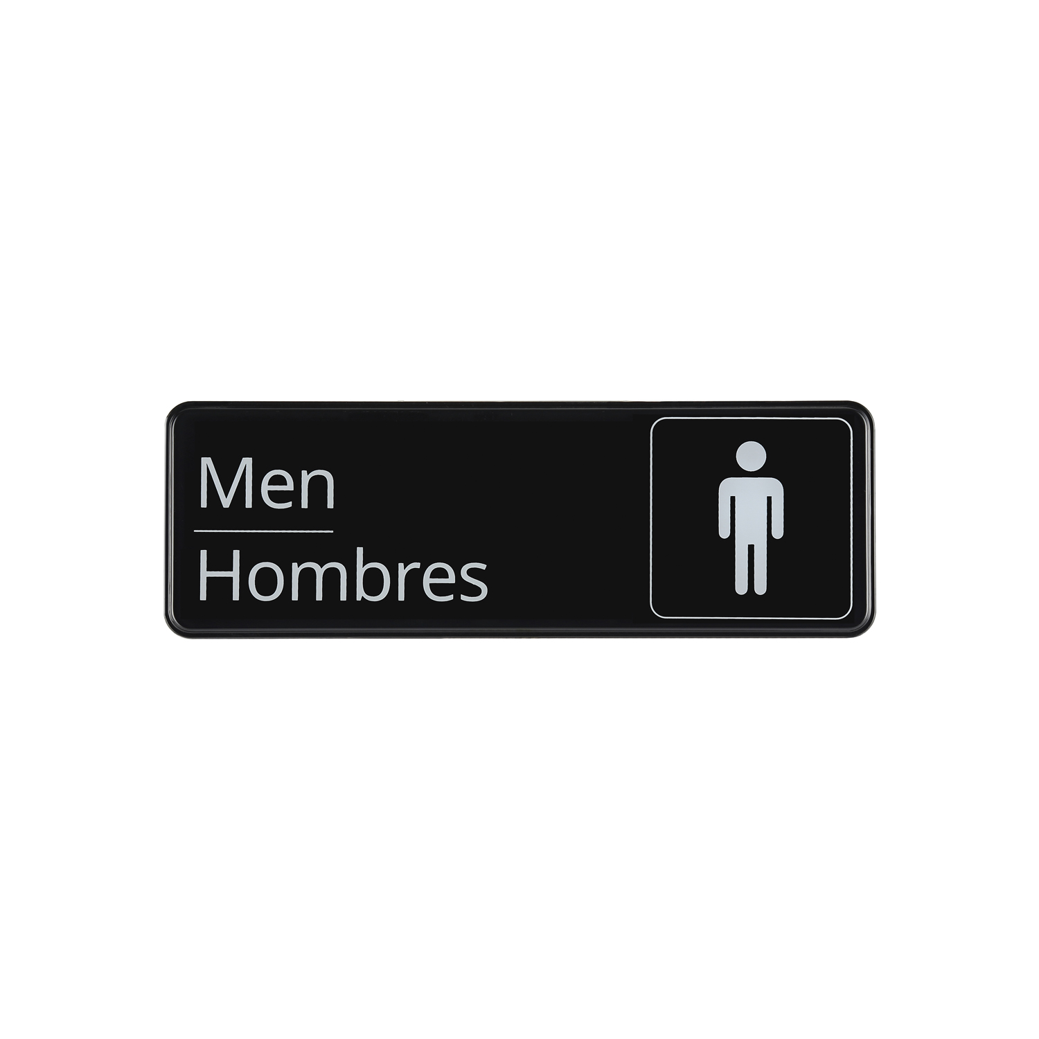 CAC China SCS3-MN09 Compliance Sign English/Spanish "Men" 9"x 3" H