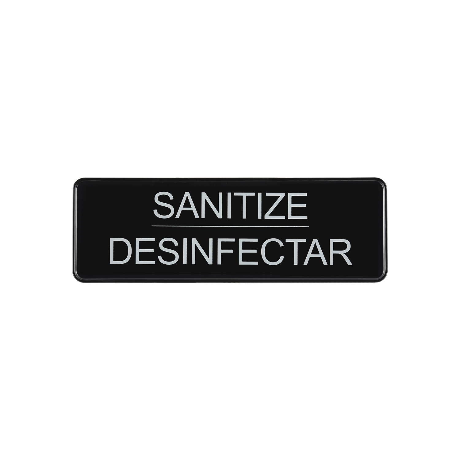CAC China SCS3-SZ05 Compliance Sign English/Spanish "Sanitize" 9"x 3" H